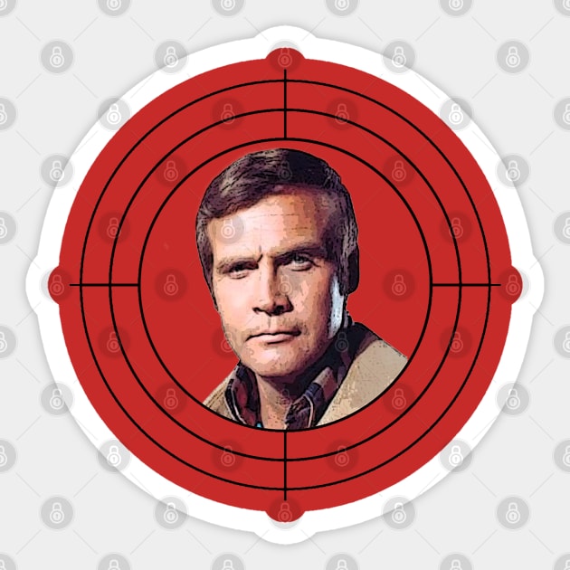 Six Million Dollar Man v2 Sticker by Christyn Evans